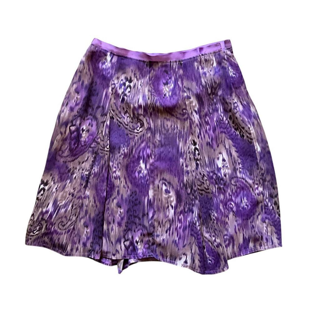 Worthington Petite Purple Patterned Skirt: Y2K, Modern